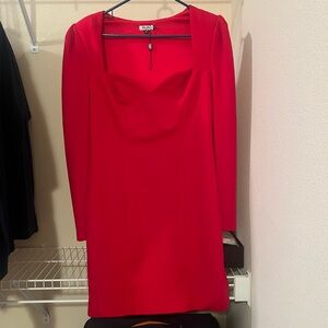 Red bodycon dress
